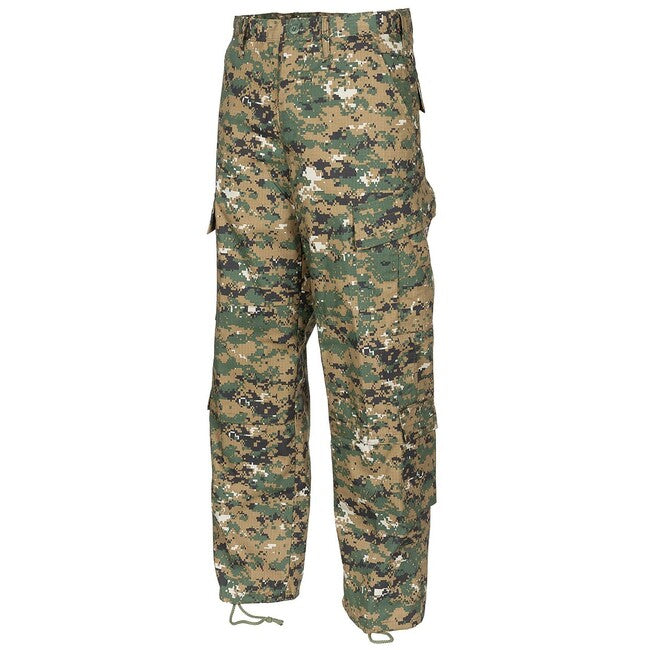MFH Pantaloni da campo americani acu rip stop, digitale woodland