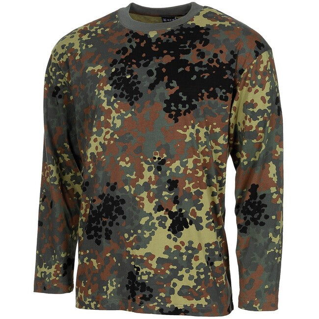 MFH Maglietta americana a maniche lunghe, bw camo