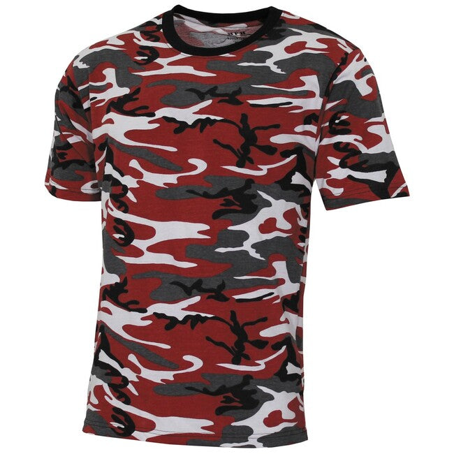 MFH Streetstyle t-shirt americana, rosso-camoscio