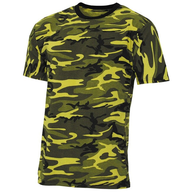 MFH Maglietta streetstyle americana a maniche corte, giallo-camoscio