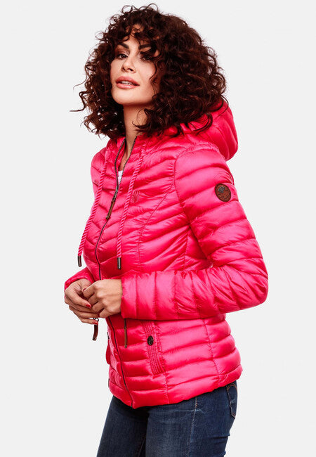 Marikoo Aniyaa giacca da donna per mezza stagione con cappuccio, rosa