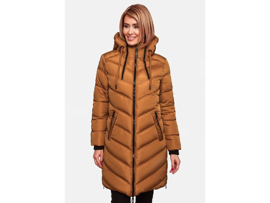 Marikoo ARMASA giacca invernale da donna, cannella arrugginita