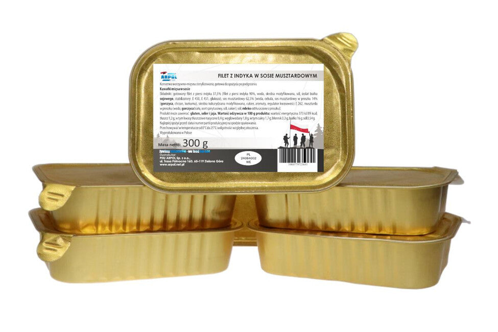Arpol Pasto militare in vaschetta - filetto di tacchino in salsa di senape, 300g