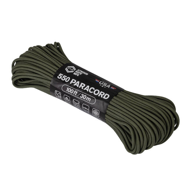Atwood 550 paracord corda (100 ft / 30 m) - olive drab (55024CB)