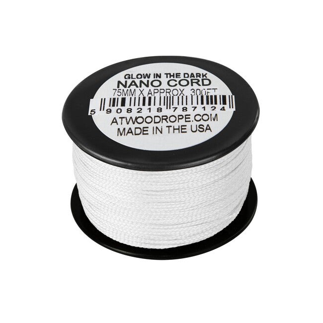 Atwood Nano Uber Corda luminescente da 0,75 mm (300 piedi) - bianco (GLOW-NC300)