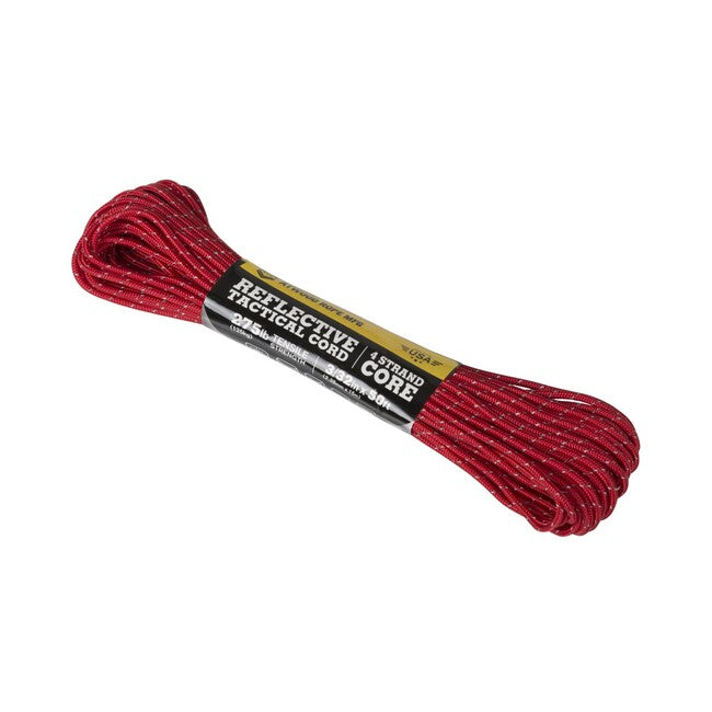 Atwood Cordino tattico riflettente 3/32 x 50 ft, rosso (332R50)