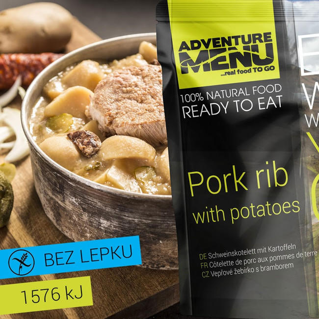 Adventure Menu Costine di maiale con patate 400g