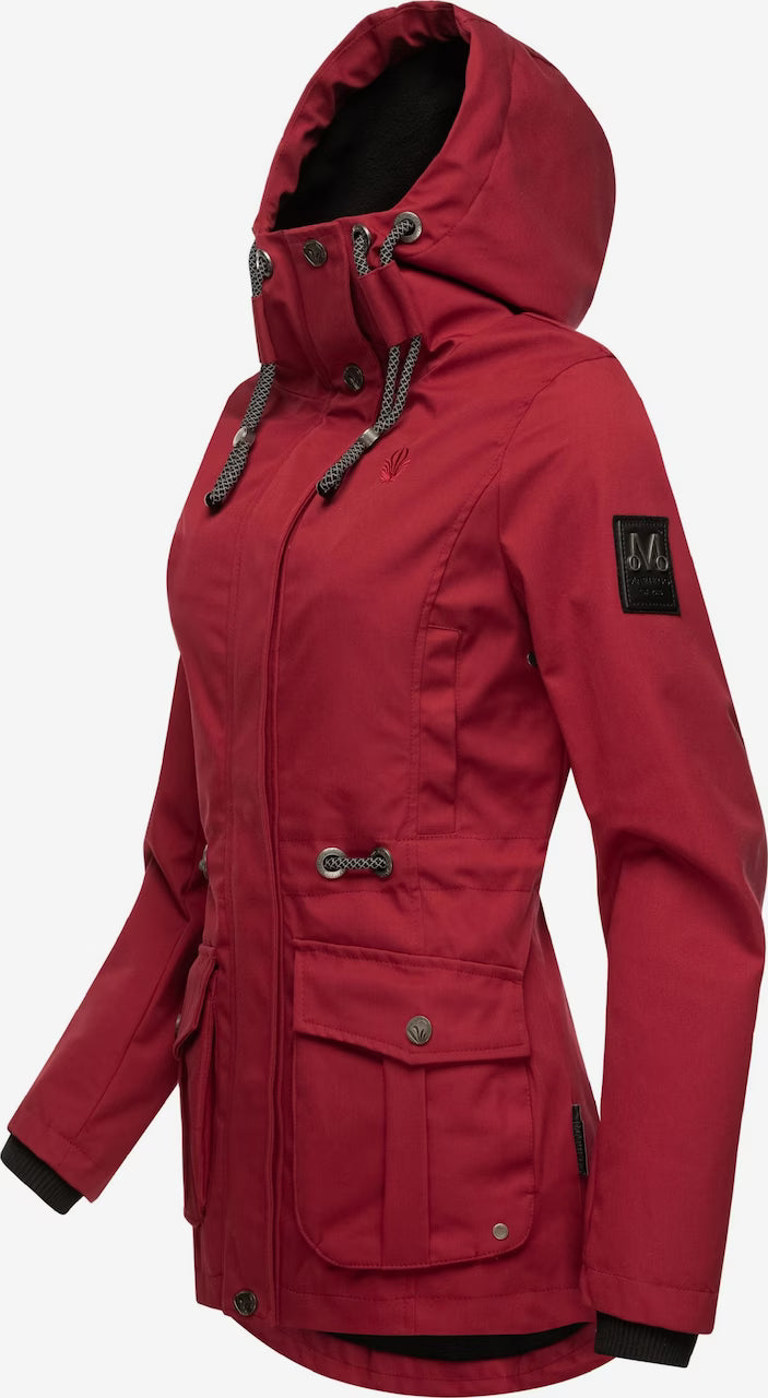 Marikoo Babetaa Princess giacca transitoria da donna con cappuccio, rossa sangue