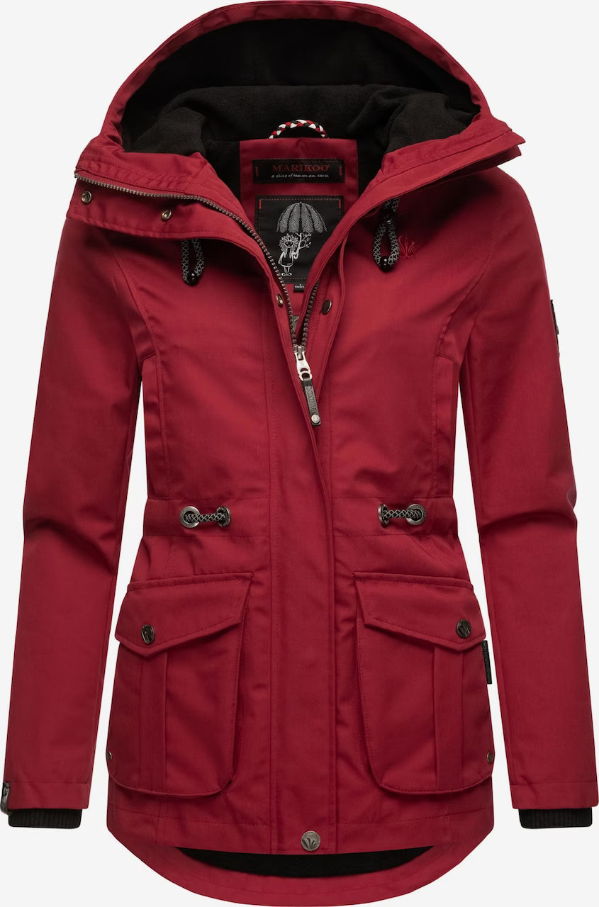 Marikoo Babetaa Princess giacca transitoria da donna con cappuccio, rossa sangue