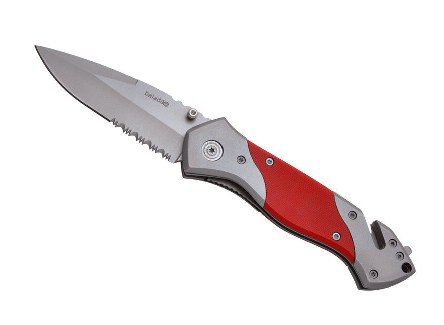 Baladeo ECO067 coltello di salvataggio, g10 rosso
