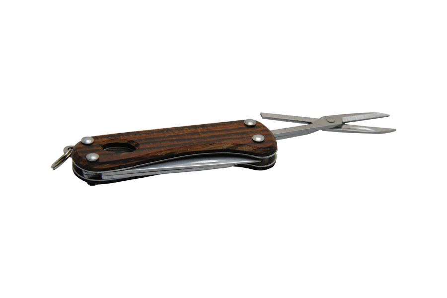 Baladeo ECO170 coltello multifunzione Barrow, 5 funzioni, legno zebrato
