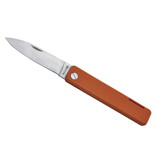 Baladeo ECO352 coltello Papagayo, lama 7,5 cm, acciaio 420, manico tpe arancione