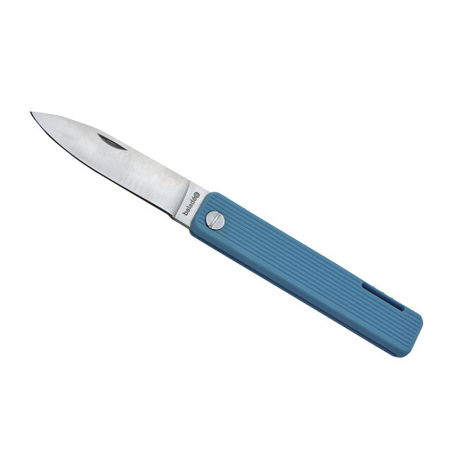 Baladeo ECO356 coltello tascabile lama 7,5 cm acciaio 420 manico TPE turchese