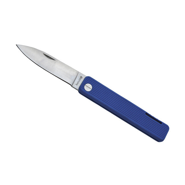 Baladeo ECO357 coltello tascabile Papagayo, lama 7,5 cm, acciaio 420, manico tpe ultramarino