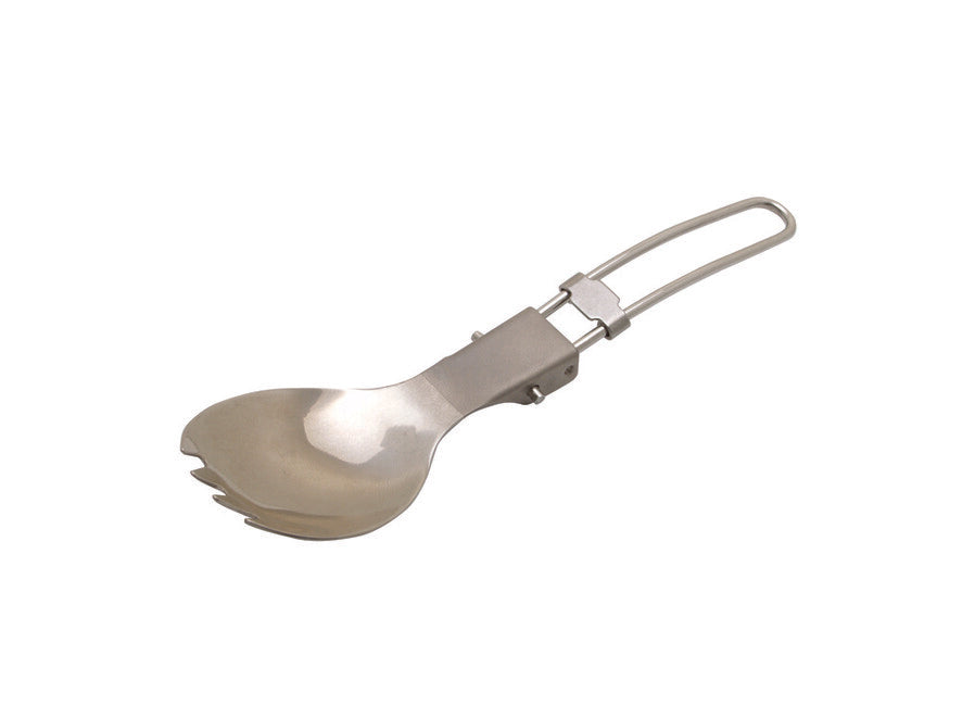 Baladeo PLR087 cucchiaio pieghevole con forchetta, titanio