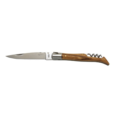 Baladeo Tradition coltello da tasca con cavatappi, manico in legno di frassino