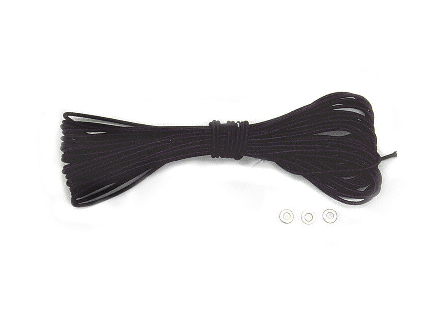 BasicNature Cordoncino in gomma 2 mm 10 m, nero