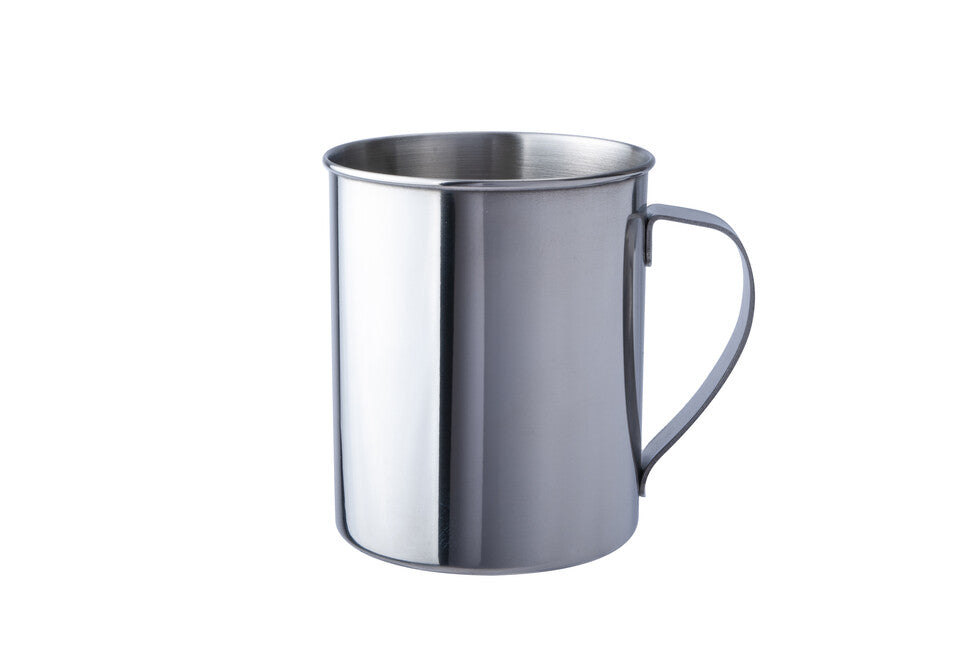 BasicNature Boccale in acciaio inox, lucido 0,4 l