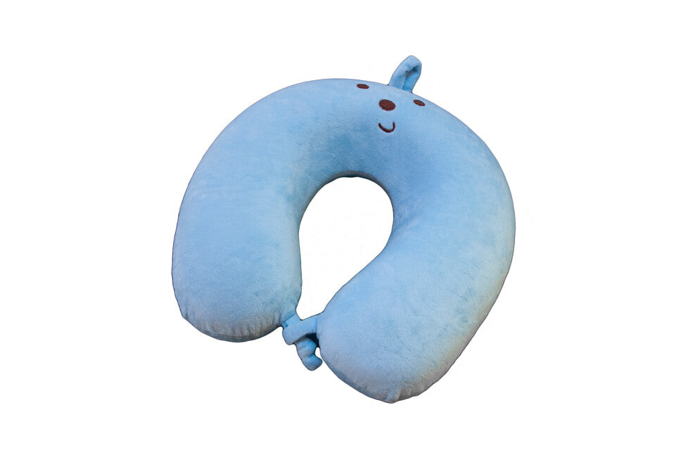 BasicNature Cuscino per il collo dei bambini, blu