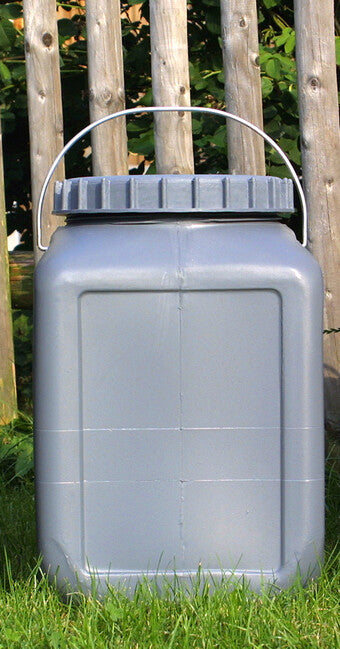 BasicNature Contenitore per liquidi a bocca larga 25 l quadrato, grigio