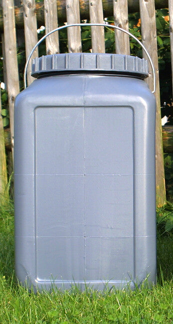BasicNature Contenitore per liquidi a bocca larga 30 l quadrato, grigio