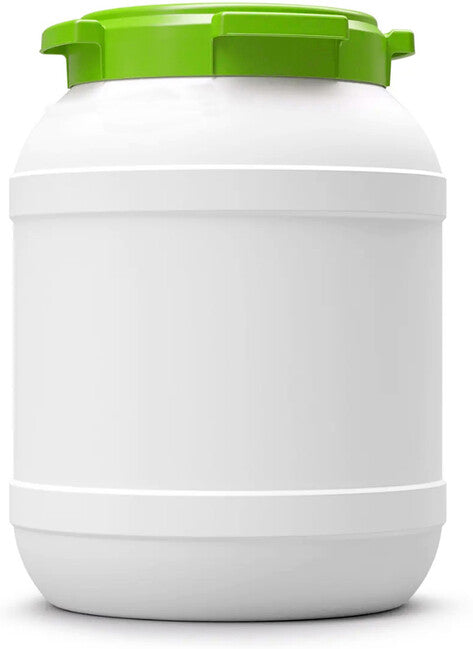 BasicNature ECO barile a fondo largo rotondo, bianco 26 l