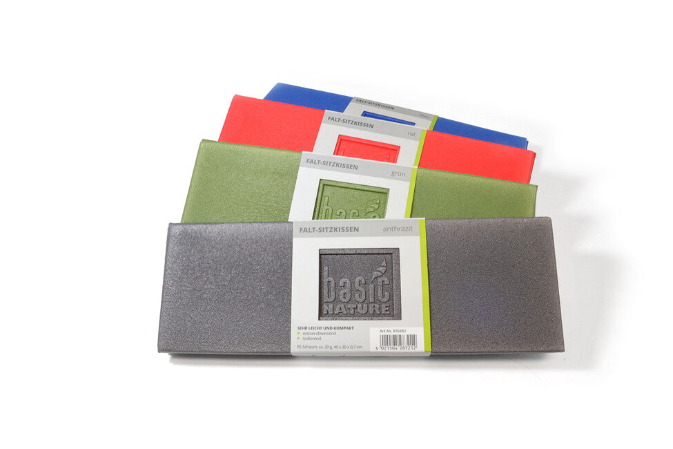 BasicNature Cuscino di seduta pieghevole, antracite