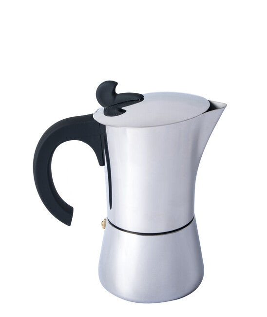 BasicNature Caffettiera espresso in acciaio inox per 4 tazze