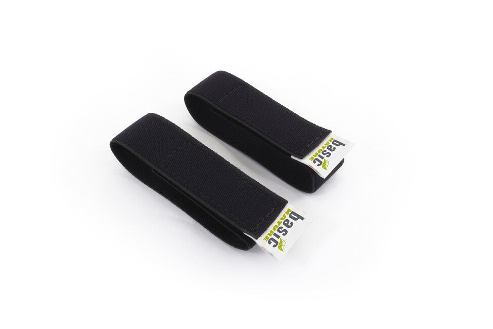 BasicNature STRAPits cinghie elastiche per soluzioni quotidiane, nero 40 cm 2 pz.