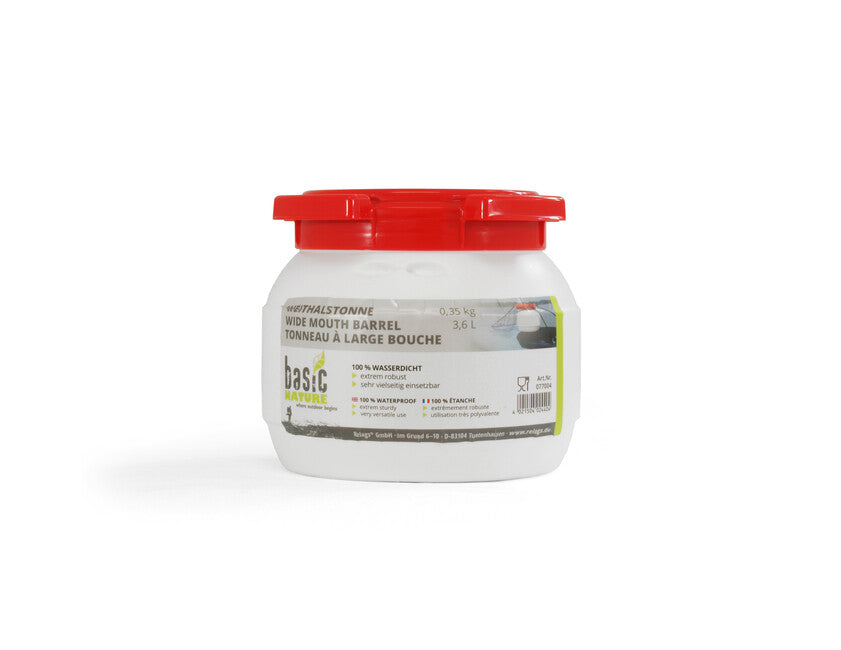 BasicNature Fusto bianco a bocca larga da 3,6 l