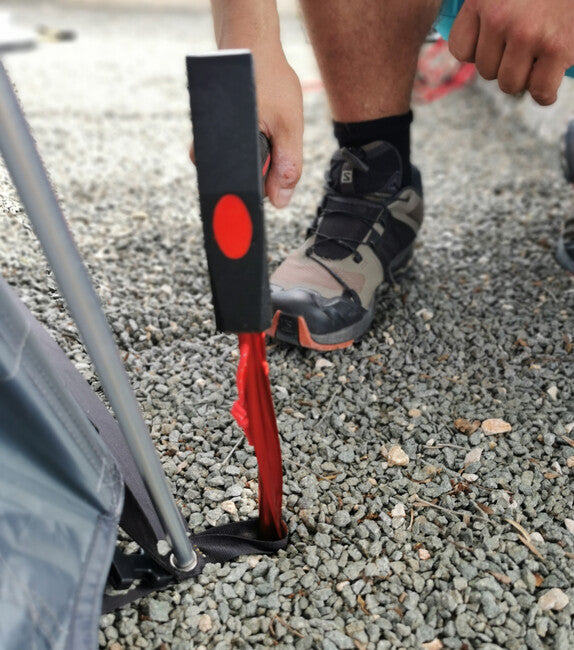BasicNature T-Stake picchetto per tenda 25 cm 4 pz., rosso