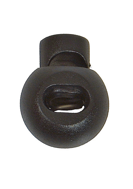 BasicNature Clip per cordino chiudibile, nero rotondo 10 pz.