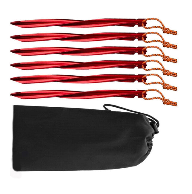 BasicNature Y-Stake picchetti per tende a spirale 25 cm, rosso 6 pz.