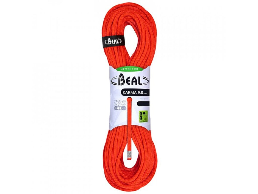 Beal Karma corda singola per arrampicata sportiva 9,8 mm, arancione solido 40 m
