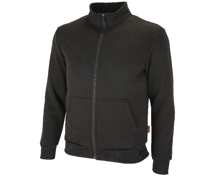 BENNON Adamos felpa con cappuccio con zip, nera