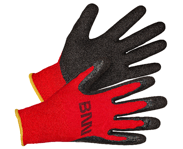 BENNON Manos guanti di protezione, nero/rosso