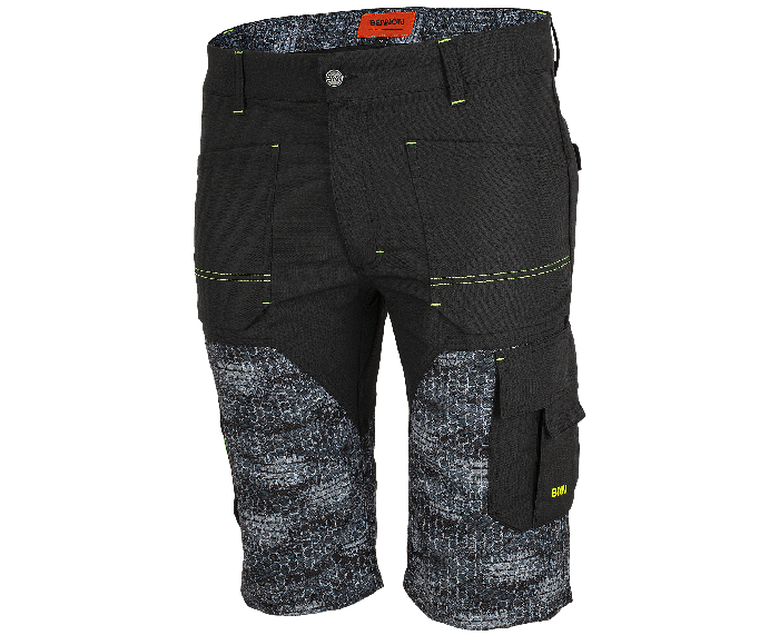 BENNON Predator pantaloncini da lavoro, nero/grigio