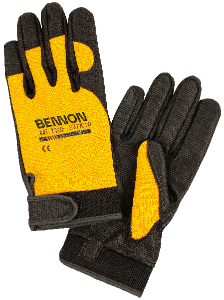 BENNON KalyTos guanti da lavoro, giallo/nero