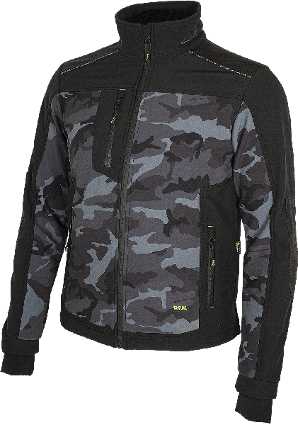 BENNON Camos giacca softshell, nero/grigio