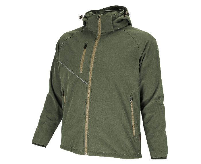 BENNON Force giacca softshell, nero/sabbia