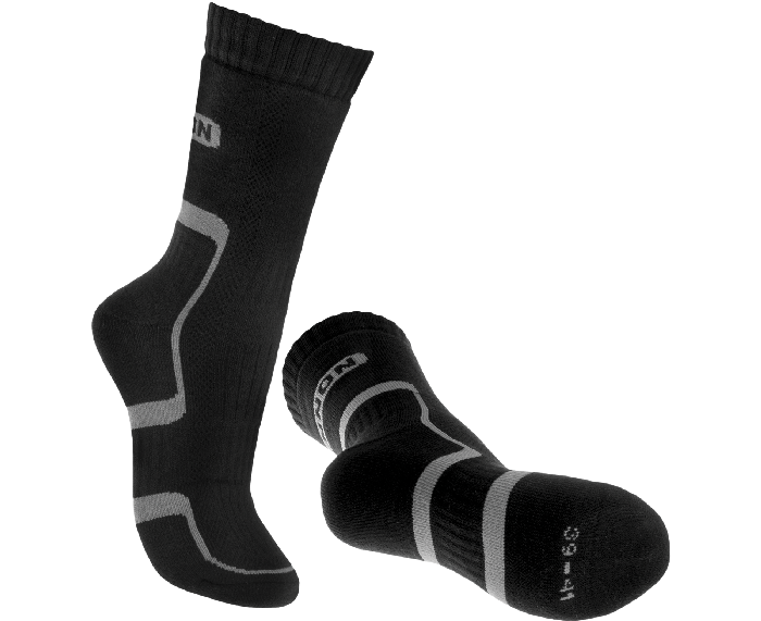 BENNON Trek Sock calze da trekking, nero/grigio