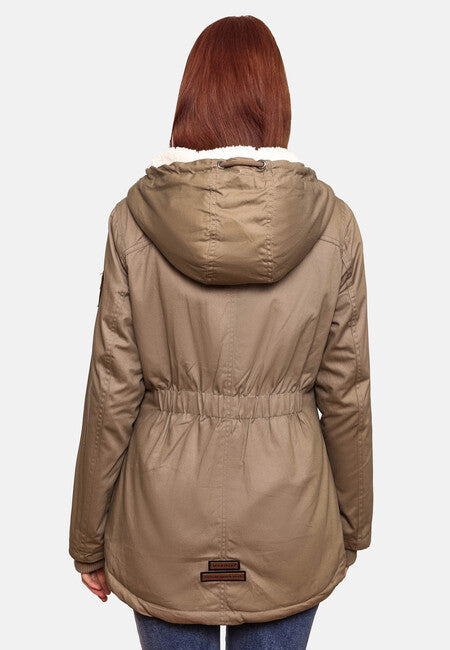 Marikoo BIKOO giacca invernale da donna con cappuccio, taupe