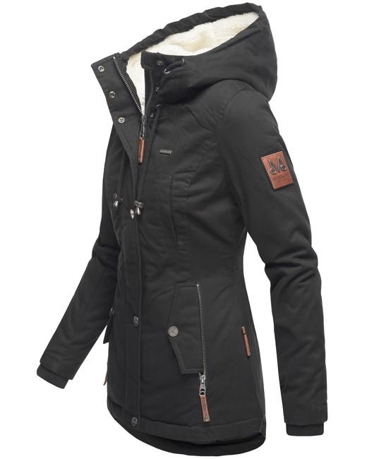 Marikoo BIKOO giacca invernale da donna con cappuccio, nera