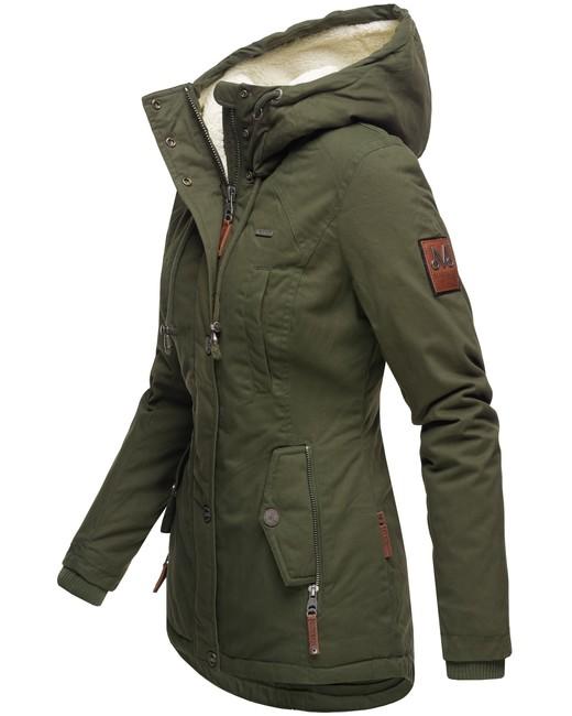 Marikoo Bikoo giacca invernale da donna con cappuccio, verde