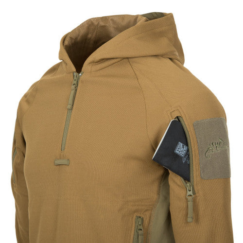 Helikon-Tex Range Felpa con cappuccio - Felpa con cappuccio TopCool, coyote/verde adattivo