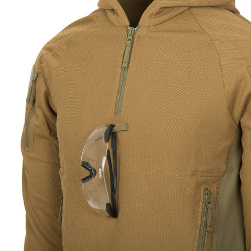 Helikon-Tex Range Felpa con cappuccio - Felpa con cappuccio TopCool, coyote/verde adattivo