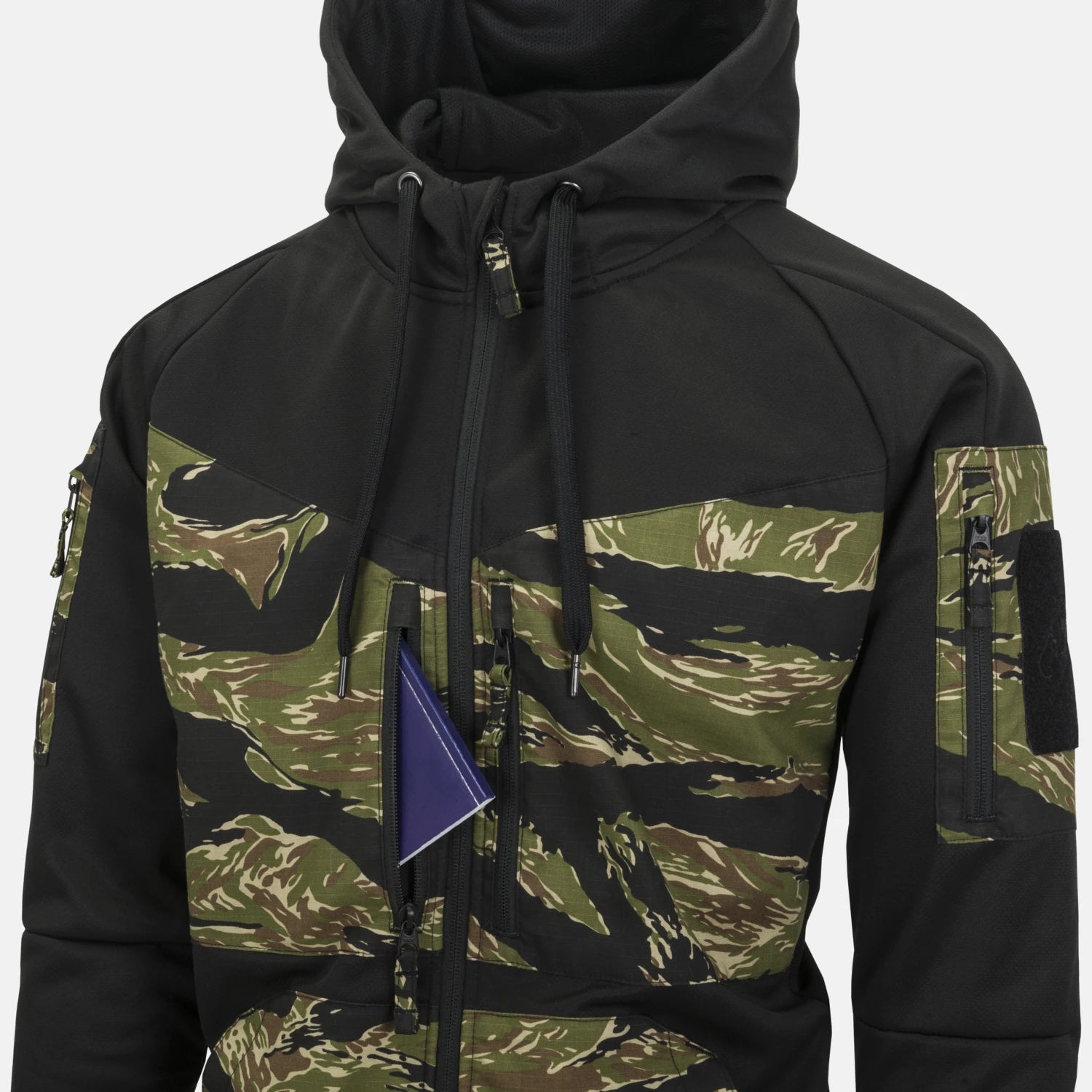 Helikon-Tex ROGUE HOODIE bunda, BLACK/MULTICAM – detail 3