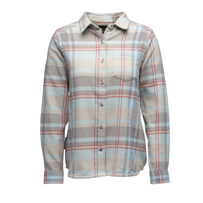 Black Diamond Project Flannel camicia di flanella da donna, plaid blu peltro