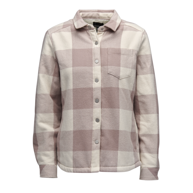Black Diamond Project Camicia di flanella foderata, plaid bianco-malva pallido