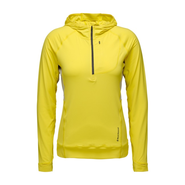 Black Diamond Alpenglow Pro felpa da donna, gialla pulito